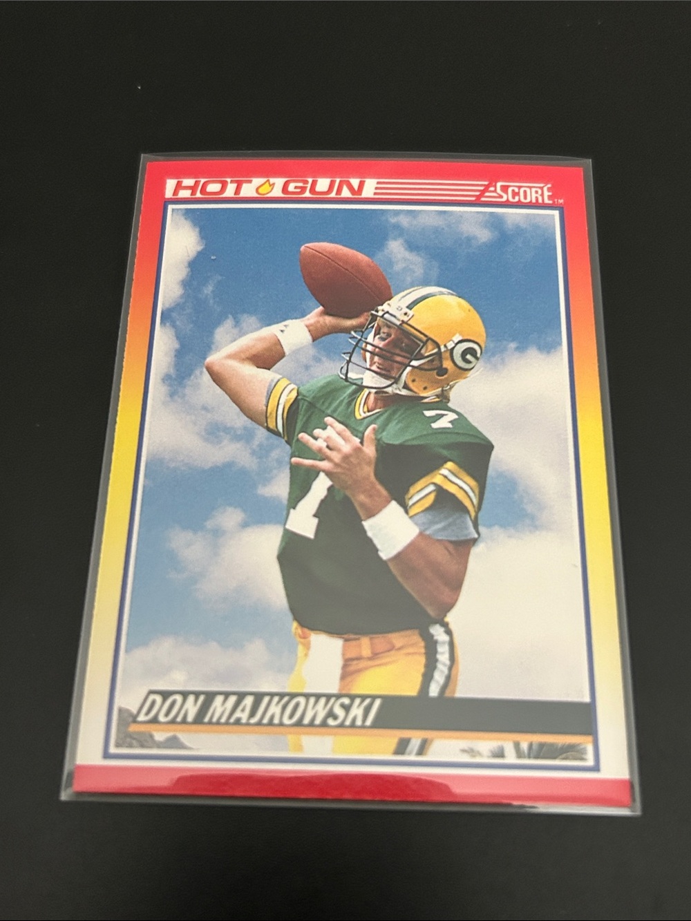 Don Majkowski "Hot Gun" Football Card - Green & Yellow